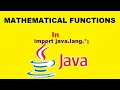 MATHEMATICAL FUNCTIONS IN JAVA-CLASS - IX CBSE ICSE STATE BOARD
