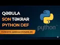 Q BULA SON T KRAR Python funksiya Def