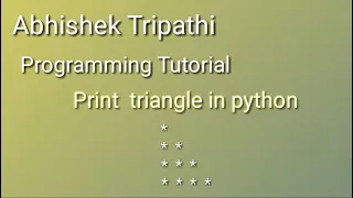 print triangle in python using for loop how to print triangle in python