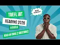 2026 TOEFL iBT Reading Read an email 2 Questions Step-by-Step Strategies