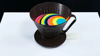 Infinity painting with a coffee filter holder
