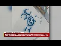 New Sumner County courthouse vandalized before fire