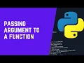 Passing arguments to a function in python