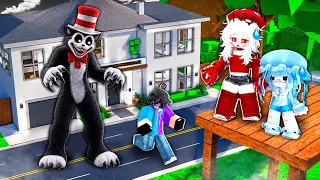 SOBREVIVÍ AL GATO CON SOMBRERO CON MI HIJA!! 😰😰 (BROOKHAVEN)