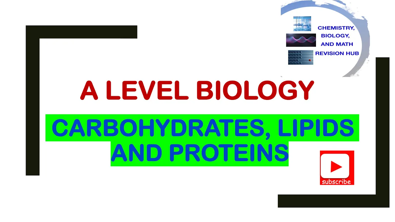 A level | biology | Edexcel | Topic 1A | carbohydrates | lipids | proteins |