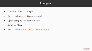 Automating Web Testing with Selenium and Python Executing JavaScript Code packtpub com