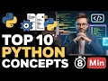 Top 10 Python Concepts You Must Know in 8 Minutes Python for Beginners Tuta Tech