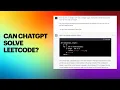 Can chatgpt solve leetcode hard problems