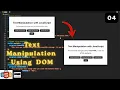 Text Manipulation Using JavaScript DOM Exploring JavaScript Day 4 ScratchStart