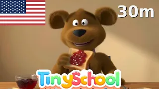 Morning Routine Song for Kids | Bear Brushing Teeth, Breakfast & Dress Up | TinySchool