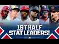 Stat leaders at the end of the 1st half Ft Schwarber Misiorowski Walker AND MORE