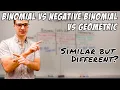 Binomial vs Negative Binomial vs Geometric Distributions