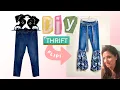 How to make Boho Hippie Jeans from a Thrift Flip Tutorial