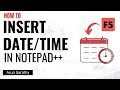 How to Insert Date and Timestamp in Notepad - TextFX Plugin