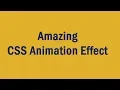 CSS Text Animation Effect CSS Animation Tutorial csPoint