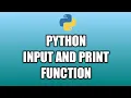4 Input and Print function Python Tutorial for Beginners
