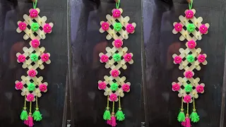 diy ice cream stick crafts how to make wall hanging with ice cream stick popsicle stick 