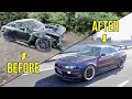 FULL BUILD Rebuilding And Body Swapping Crashed 2019 R35 GTR To Widebody Nissan R34 GTR