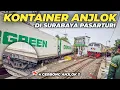 Lagu KERETA PETIKEMAS ANJLOK DI SURABAYA‼️NYARIS TABRAK RUMAH | Kereta Kontainer Keluar Rel 4 Gerbong
