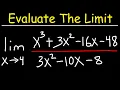 Evaluating Limits Analytically by Factoring Polynomials With 4 Terms