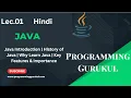 Lec O1 Java Introduction History of Java Why Learn Java Key Features Importance for Beginners