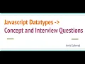 Javascript Data Types and Interview Questions in Marathi