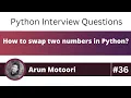 How to swap two numbers in Python Python Interview Question