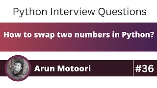 How to swap two numbers in Python Python Interview Question