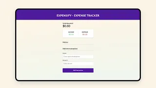 Build an Expense Tracker App with HTML CSS and JavaScript