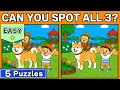 EASY Looks Simple But Puzzle 5 Tricks Almost Everyone Spot the Difference