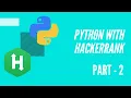 Python with HackerRank part-2 arithmetic operators