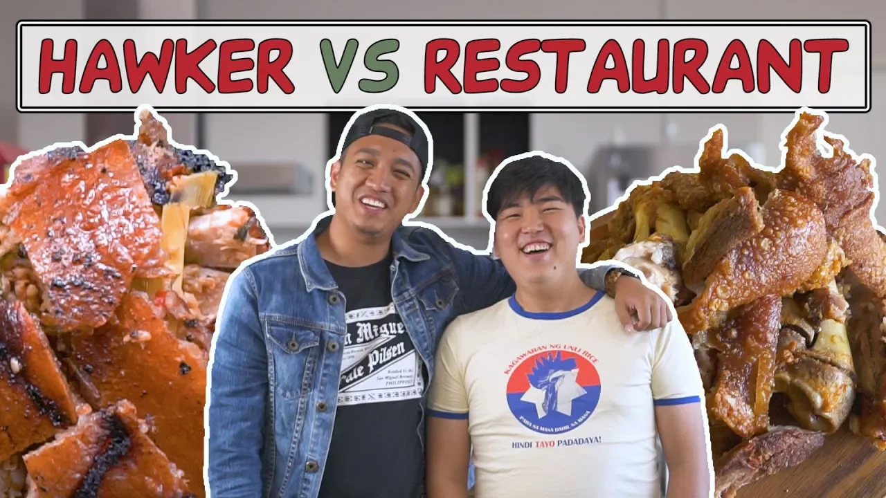 HAWKER VS RESTAURANT   Filipino Food in Singapore! Spicy Bellychon and Grilled Pork Belly   EP 8