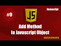 Add method in javascript object Javascript object add method Javascript Javascript Tutorial