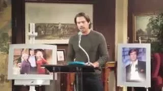 SOAPS COM Joshua Morrow congratulates Peter Bergman
