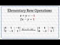 Elementary Row Operations