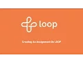 creating an assignment on Loop