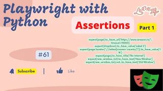 Playwright with Python Assertions-Part1 Verify Page title URL field value text content