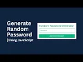 Can You Create a TRULY Random Password with JavaScript