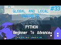 Python Global and Local Variables Python Beginner to Advance in Hindi