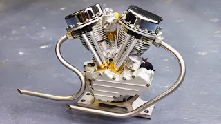 Mini Harley Davidson Panhead Engine Sounds Like the Real Thing