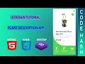 UI Design Tutorial - Plant Description App UI HTML CSS BOOTSTRAP