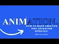 CSS Creative Text Animation Effects Amazing Animated Text using Html CSS