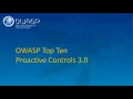 The OWASP Top Ten Proactive Controls 2018 - Jim Manico