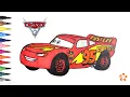 Cars 3 - How to color Lightning McQueen