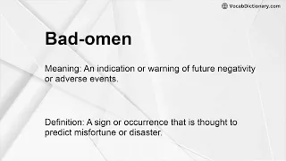 Bad-omen Meaning