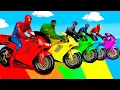 Download Lagu الأبطال الخارقين على القضبان دوامة قمع جسر 🏍️🐱‍SPIDER MAN!on Motorcycle in Spiral Bridge Stunt Rid
