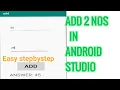 Android studio Addition of 2 numbers for beginners Android studio Easy tutorial
