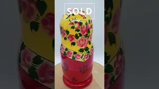 What Sold - Russian Nesting Doll 20 pieces Floral Pattern Matryoshka Doll
