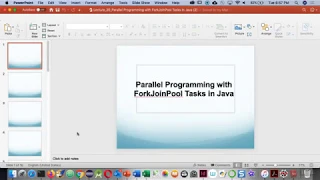 L26 F19CSE1322S03 Discussed Parallel Programming with C ForkJoinPool in Java with Examples