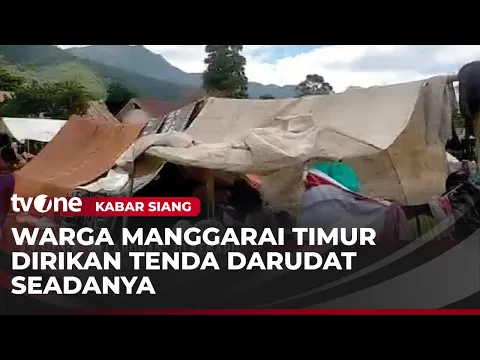 Tidak Ada Tenda Bantuan Warga Manggarai Timur Mengungsi Mandiri